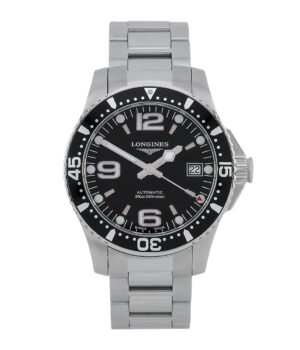 Longines HydroConquest Automatikuhr, schwarzes Zifferblatt, Edelstahl, Referenz L3.741.4.56