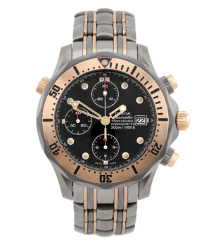 Omega Seamaster Diver 300m Chrononograph Titan Tantal Rosegold mit blauem Zifferblatt 22968000 (2296.80.00)