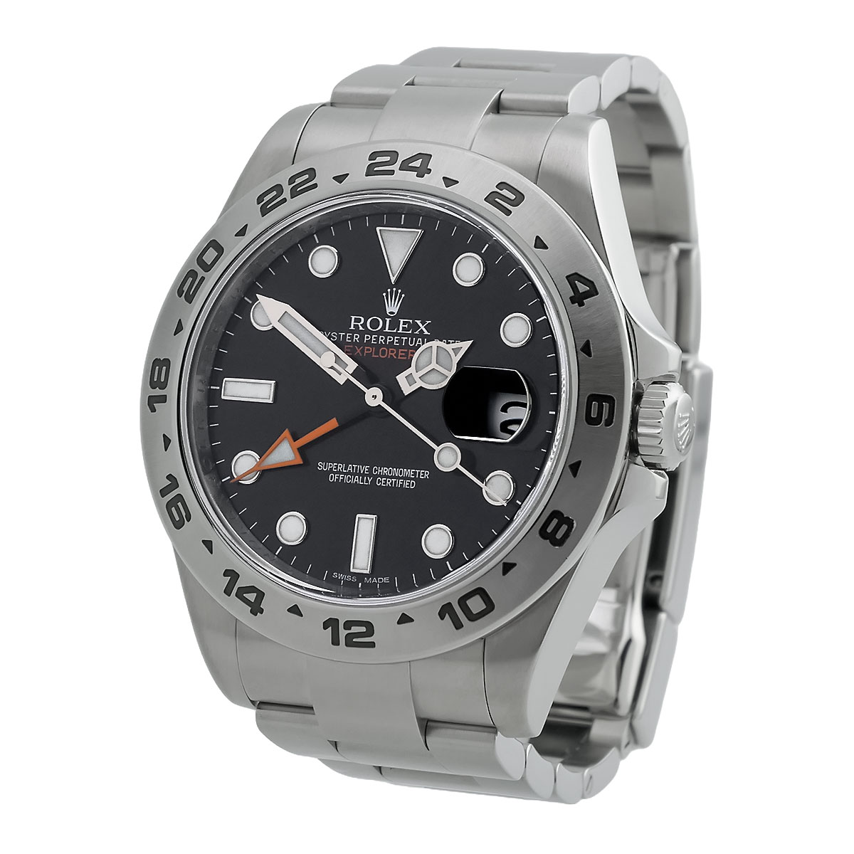 rolex-explorer-ii-edelstahl-216570-schwarzes-zifferblatt-03-2226-2 Rolex Explorer II Oyster 42 mm Oystersteel mit schwarzem Zifferblatt Referenz 216570