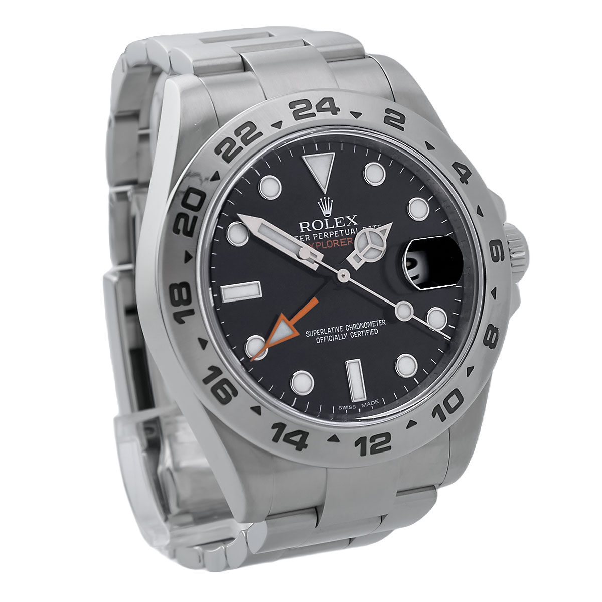 rolex-explorer-ii-edelstahl-216570-schwarzes-zifferblatt-03-2226-3 Rolex Explorer II Oyster 42 mm Oystersteel mit schwarzem Zifferblatt Referenz 216570