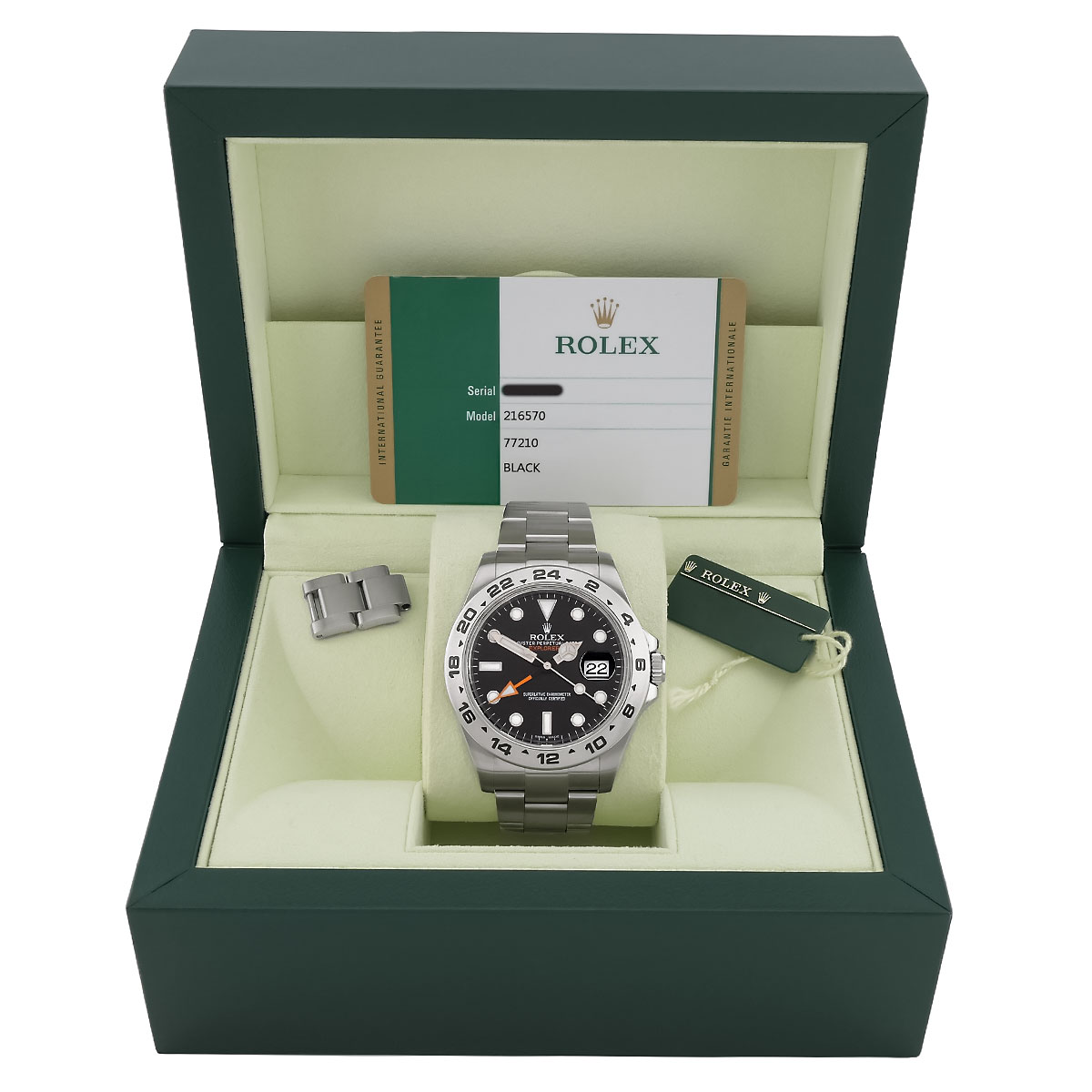 rolex-explorer-ii-edelstahl-216570-schwarzes-zifferblatt-03-2226-8 Rolex Explorer II Oyster 42 mm Oystersteel mit schwarzem Zifferblatt Referenz 216570