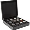 UHRENBOX | für 12 Uhren Eschenholz Mattschwarz | Ref. L33B32H8-12 S