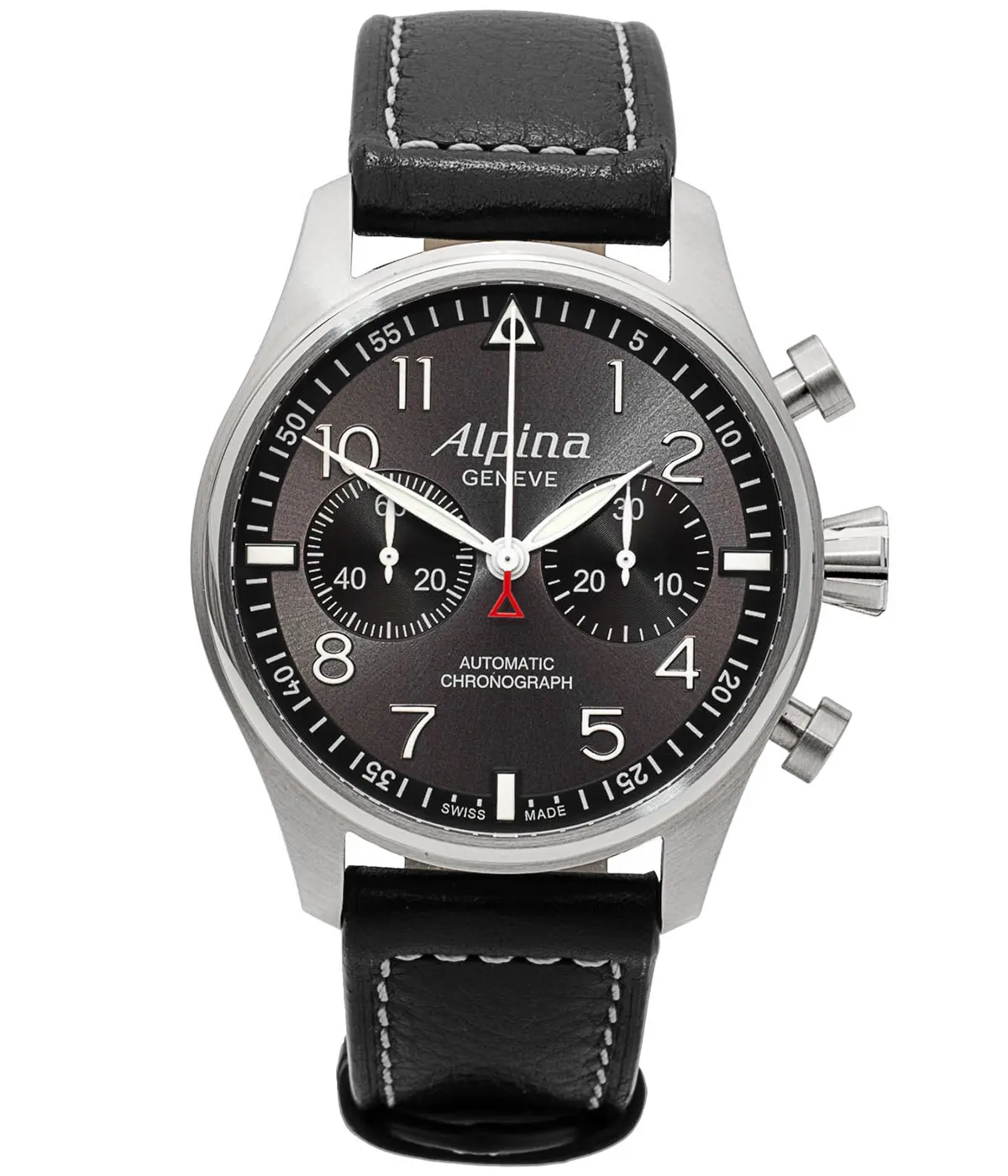 Alpina Startimer Pilot Chronograph Edelstahl AL-860X4SP26 Zifferblatt