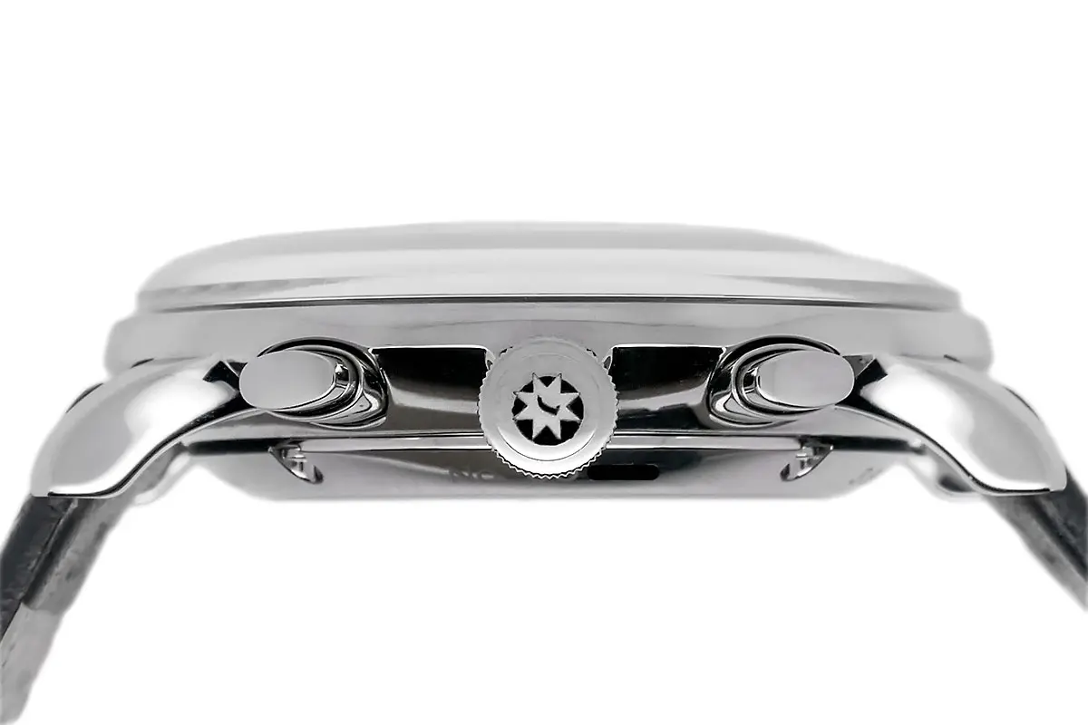 Junghans Meister Driver Chronoscope Edelstahl 027/3686.44 Neu Krone