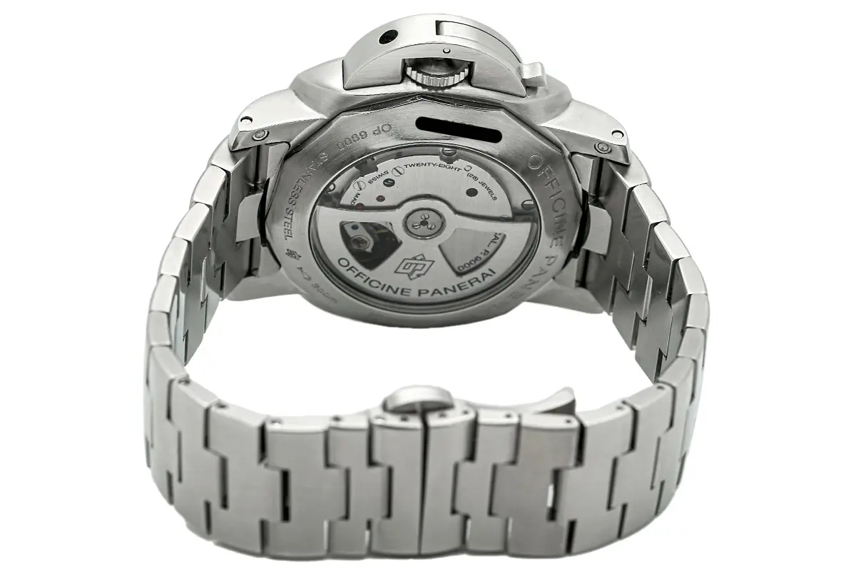 Panerai Luminor Marina 1950 Edelstahl PAM00328 Saphirglasboden Boden