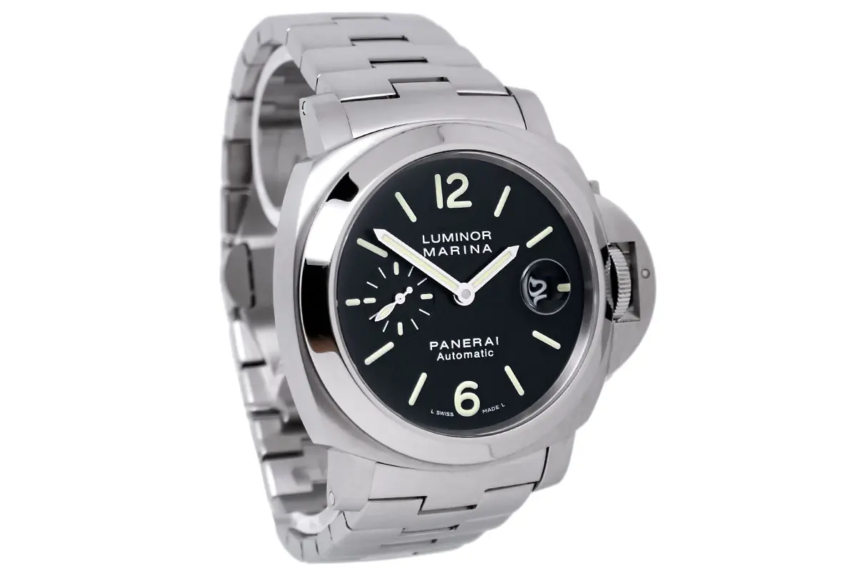 Panerai Luminor Marina stainless steel PAM00299 worn right view
