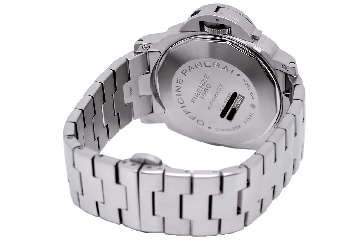 Panerai Luminor Marina stainless steel PAM00299 worn back