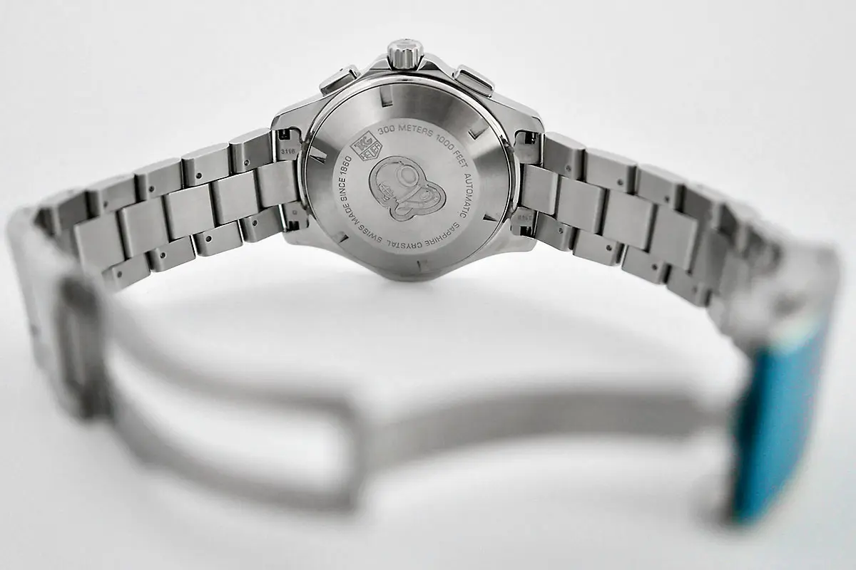 TAG Heuer Aquaracer Chronograph Edelstahl CAF2011 Sehr gut Boden