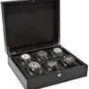 UHRENBOX | für 6 Uhren Eschenholz Mattschwarz | Ref. L29B24H8-6 S