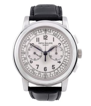 PATEK PHILIPPE Grande Taille Chronograph Handaufzug Weißgold Ref. 5070G