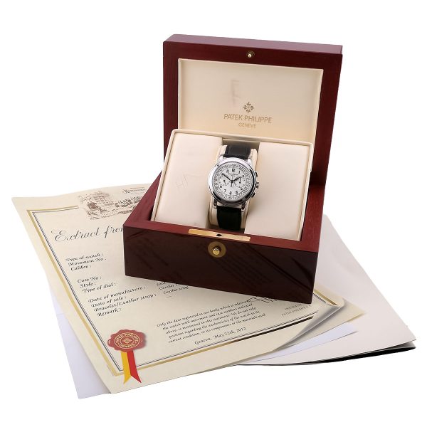 PATEK PHILIPPE Grande Taille Chronograph Handaufzug Weißgold Ref. 5070G