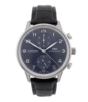 IWC | Portugieser Chronograph Automatic Weißgold m. Original Brillantbesatz | Ref. IW371439