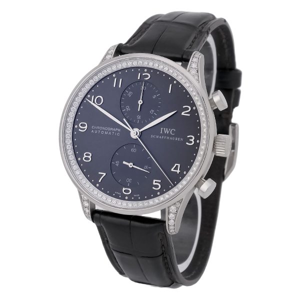 IWC | Portugieser Chronograph Automatic White Gold with original Diamond Setting | Ref. IW371439