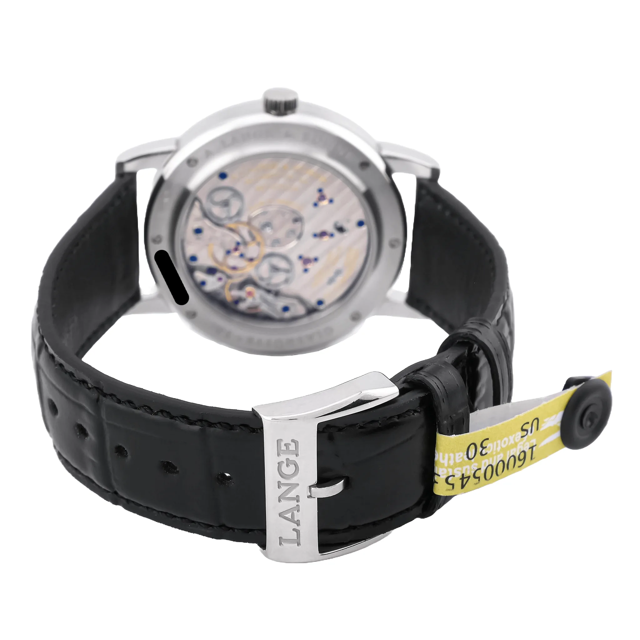 A. Lange & Söhne Lange 1 Zeitzone Platin 116.025 Zifferblatt rhodiné Dornschliesse