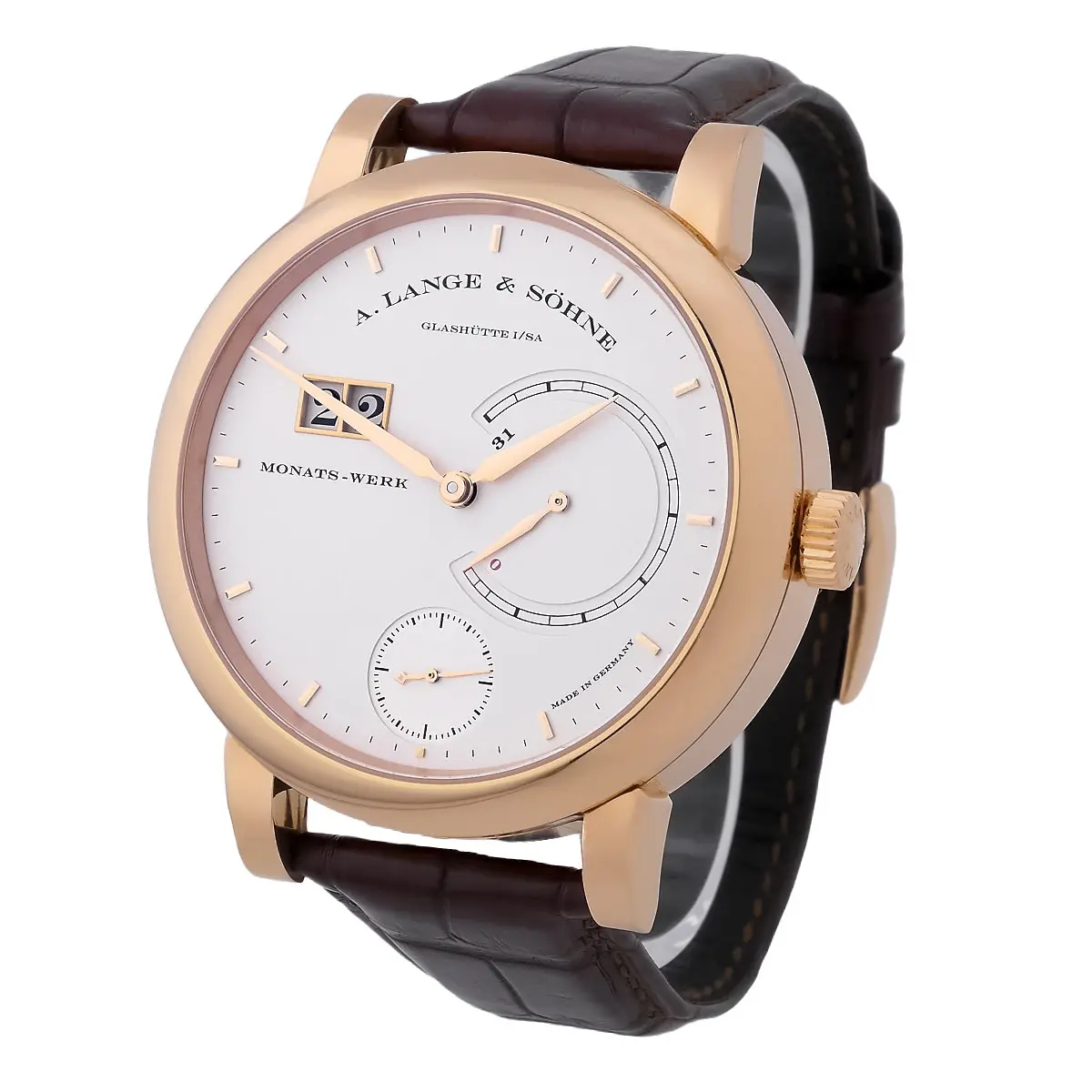 A. Lange & Söhne Lange 31 Roségold silbern 130.032F neuwertig Rechts