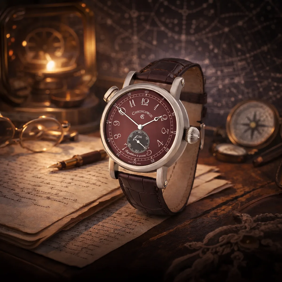 Chronoswiss Repetition a Quarts Weißgold CH1641W neuwertig Synthograpie