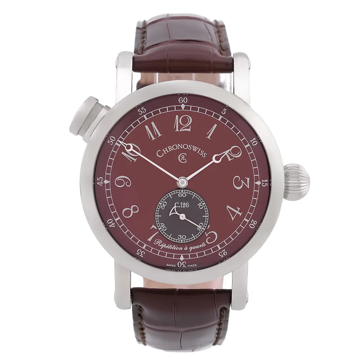 Chronoswiss Repetition a Quarts Weißgold CH1641W neuwertig Zifferblatt