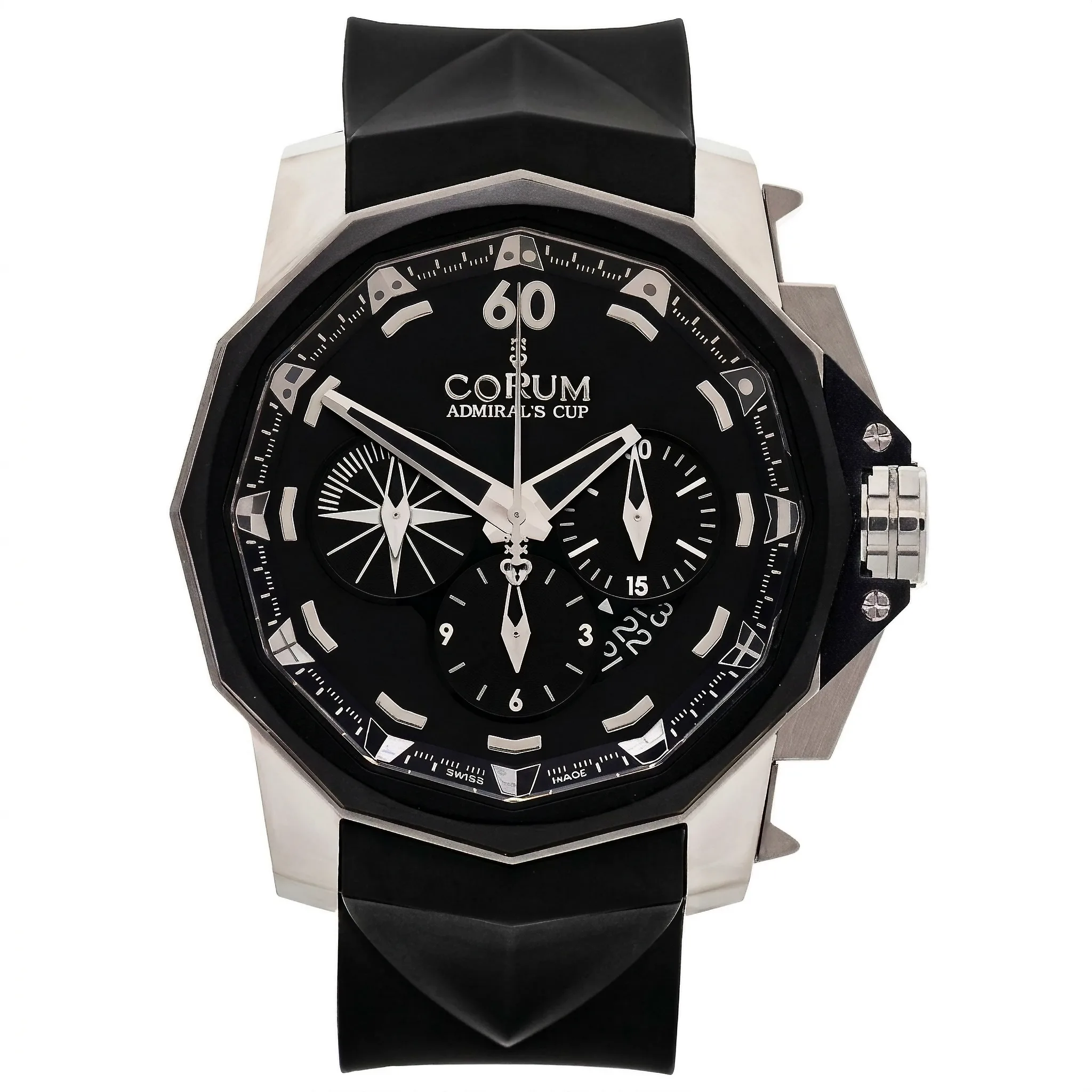 Corum Admiral's Cup Challenger 48 Titan schwarz 753.935.06 Zifferblattansicht