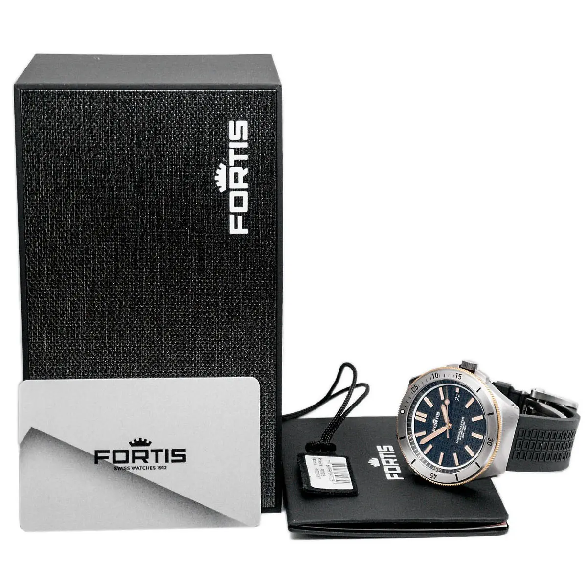 Fortis Marinemaster M-44 Edelstahl Gold F8120015 Full Set Zubehoer