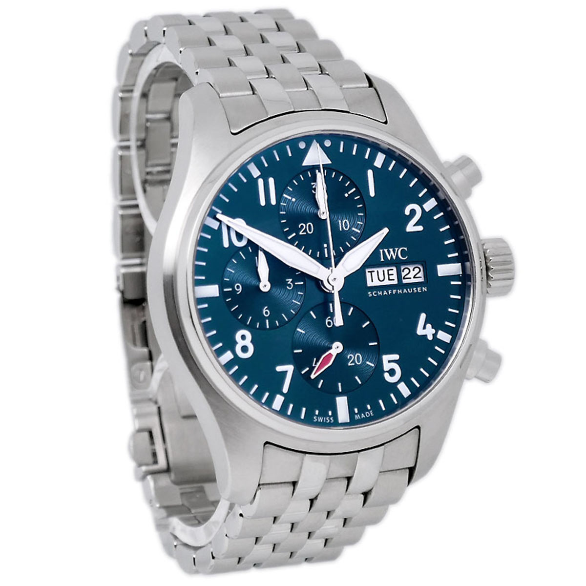 iwc-fliegeruhr-pilots-watch-chronograph-41-referenz-iw388102-blaues-zifferblatt-03-2035-3 IWC Fliegeruhr Pilot's Watch Chronograph 41 Edelstahl mit blauem Zifferblatt Referenz IW388102