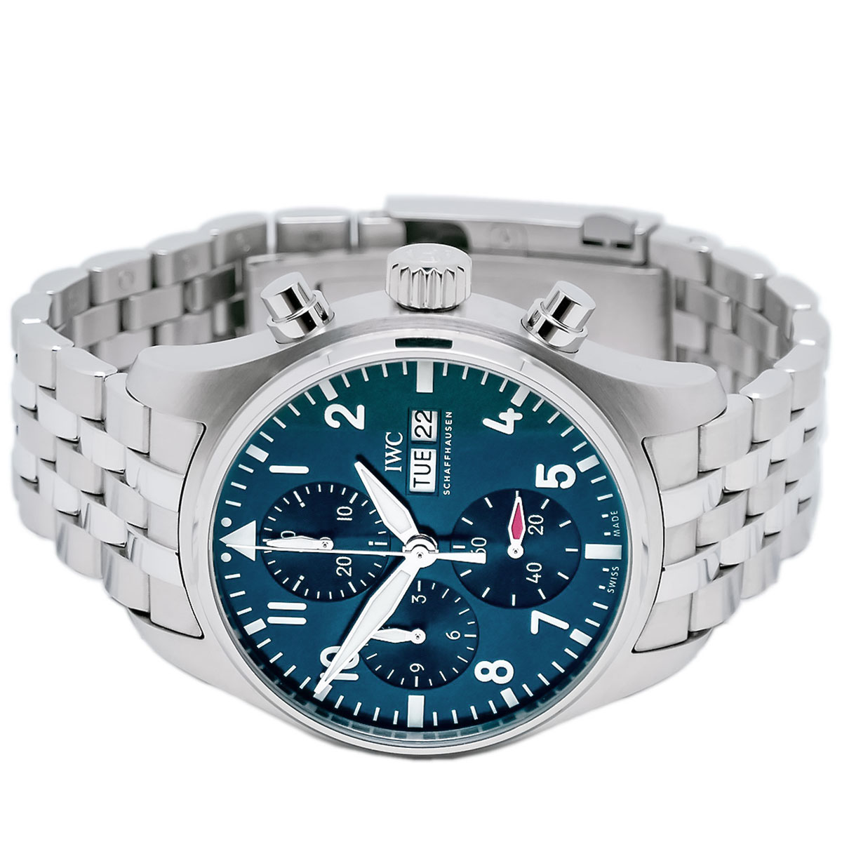 iwc-fliegeruhr-pilots-watch-chronograph-41-referenz-iw388102-blaues-zifferblatt-03-2035-4 IWC Fliegeruhr Pilot's Watch Chronograph 41 Edelstahl mit blauem Zifferblatt Referenz IW388102