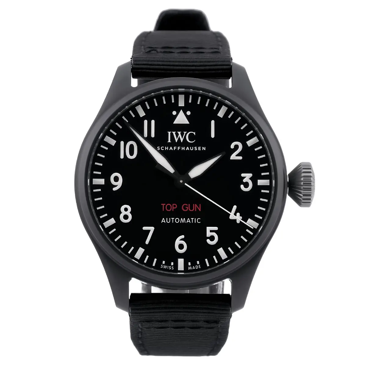 IWC Große Fliegeruhr Big Pilot's Watch 43 Top Gun Keramik IW329801 Ungetragen Front
