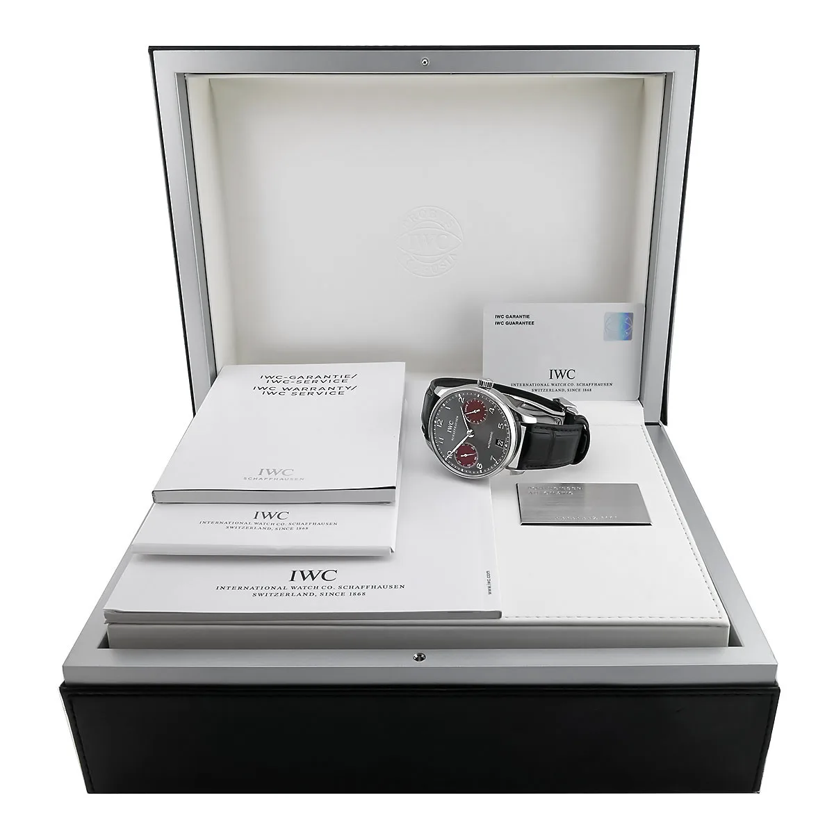 IWC Portugieser Edelstahl schiefergrau IW500126 Neuwertig Full Set