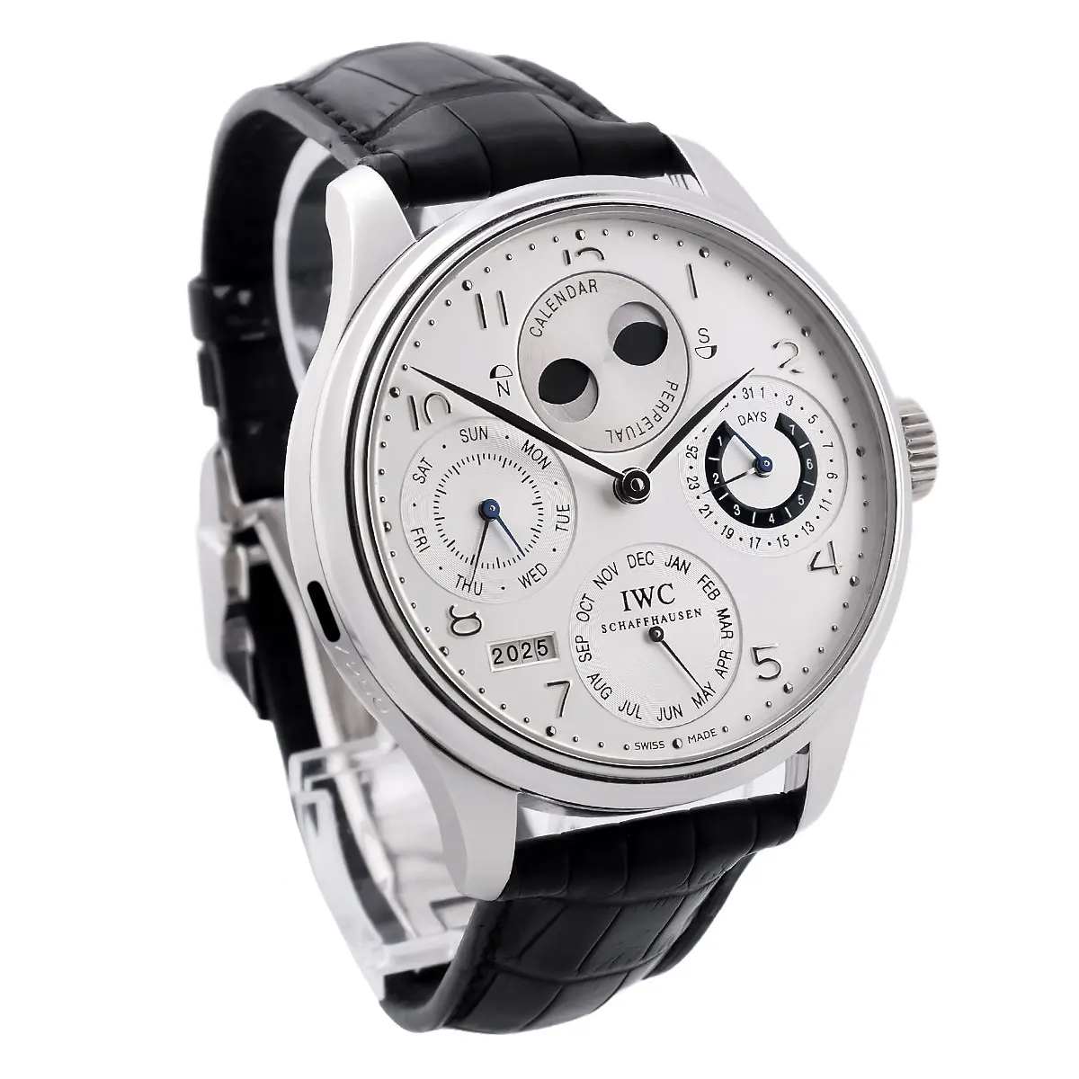 IWC Portugieser Perpetual Calendar Platin IW502111 Gehäuseseite links