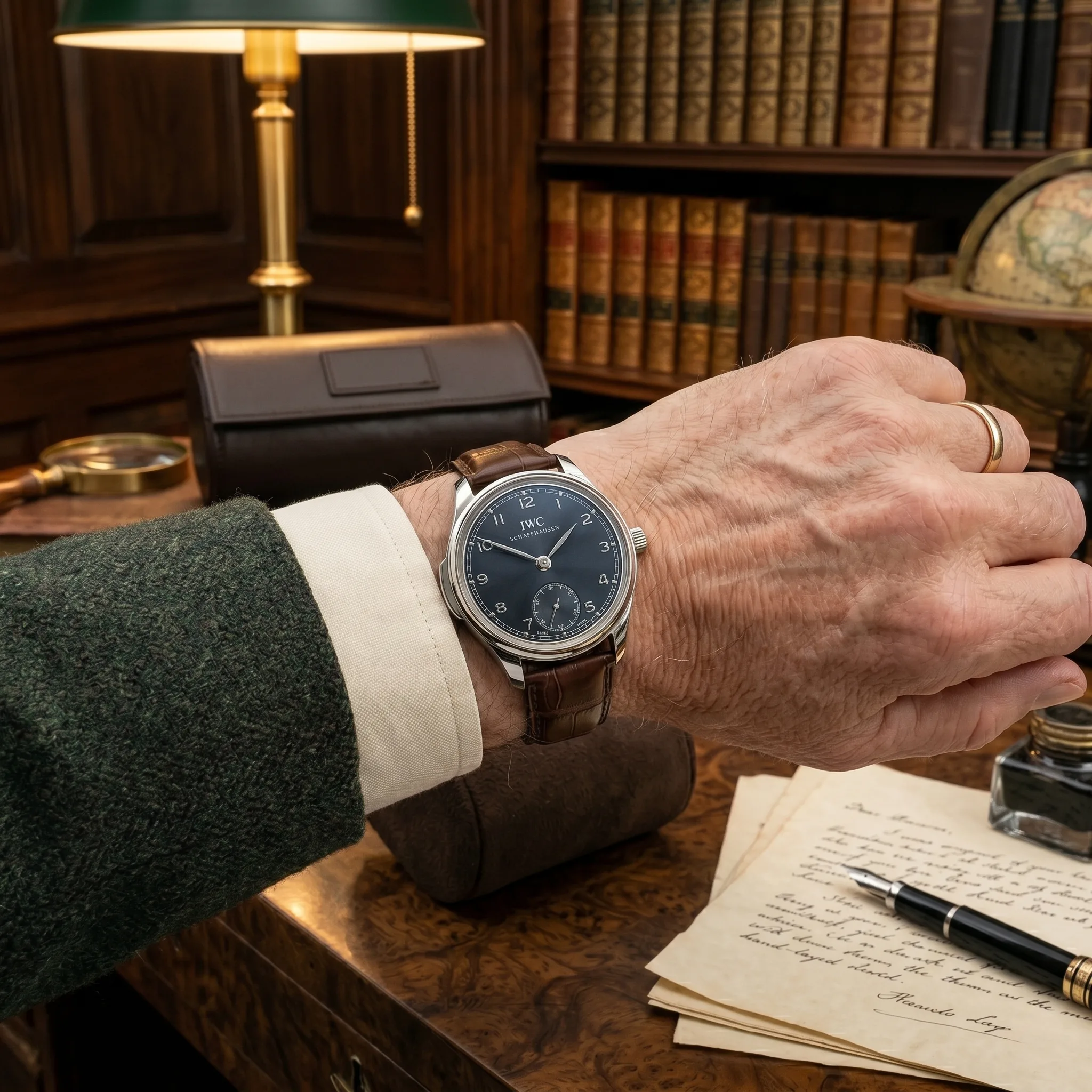 IWC Portugieser Minutenrepetition Weißgold IW544903 Silbernes Zifferblatt Wristshot