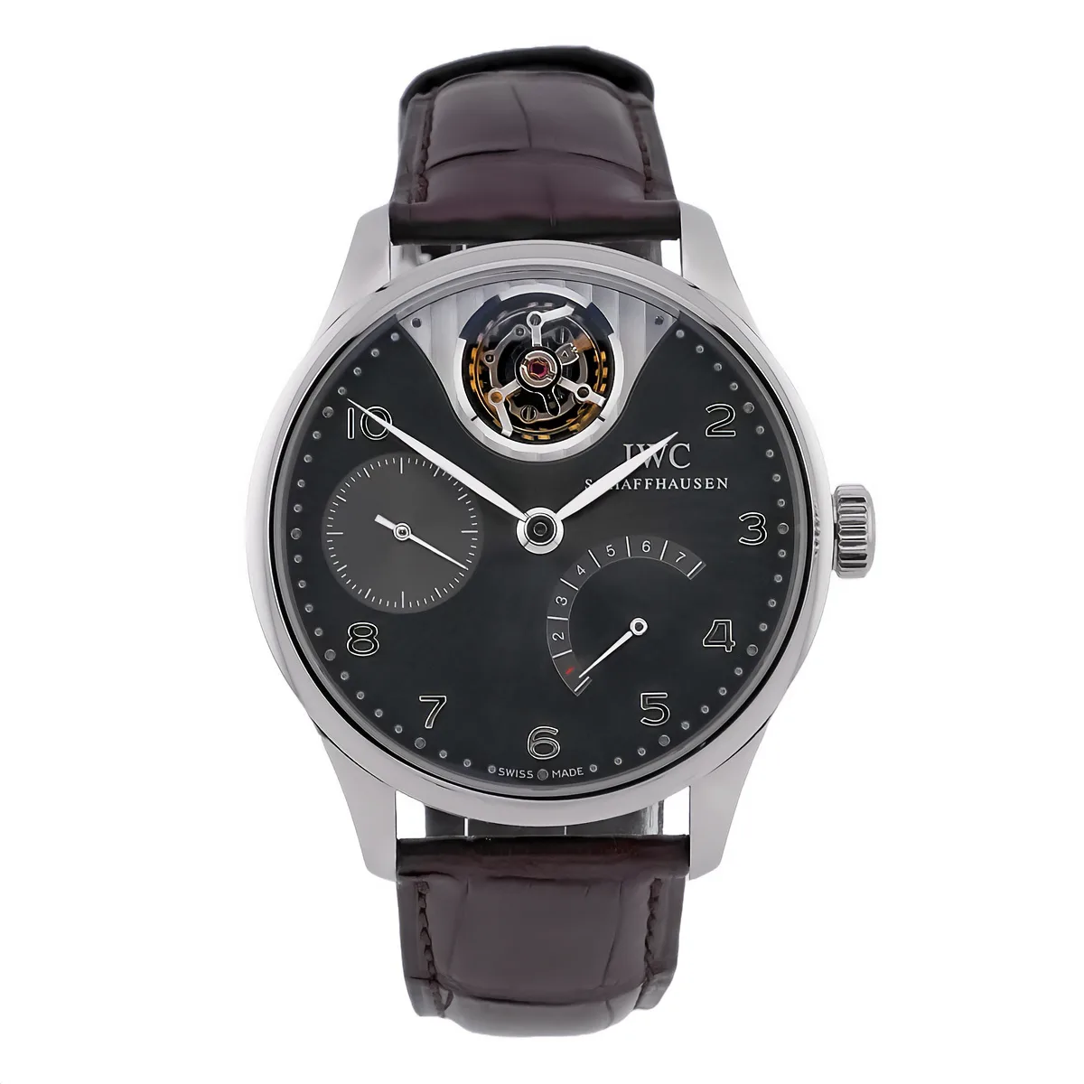 IWC Portugieser Tourbillon Mystere White Gold IW504207 Mint Front