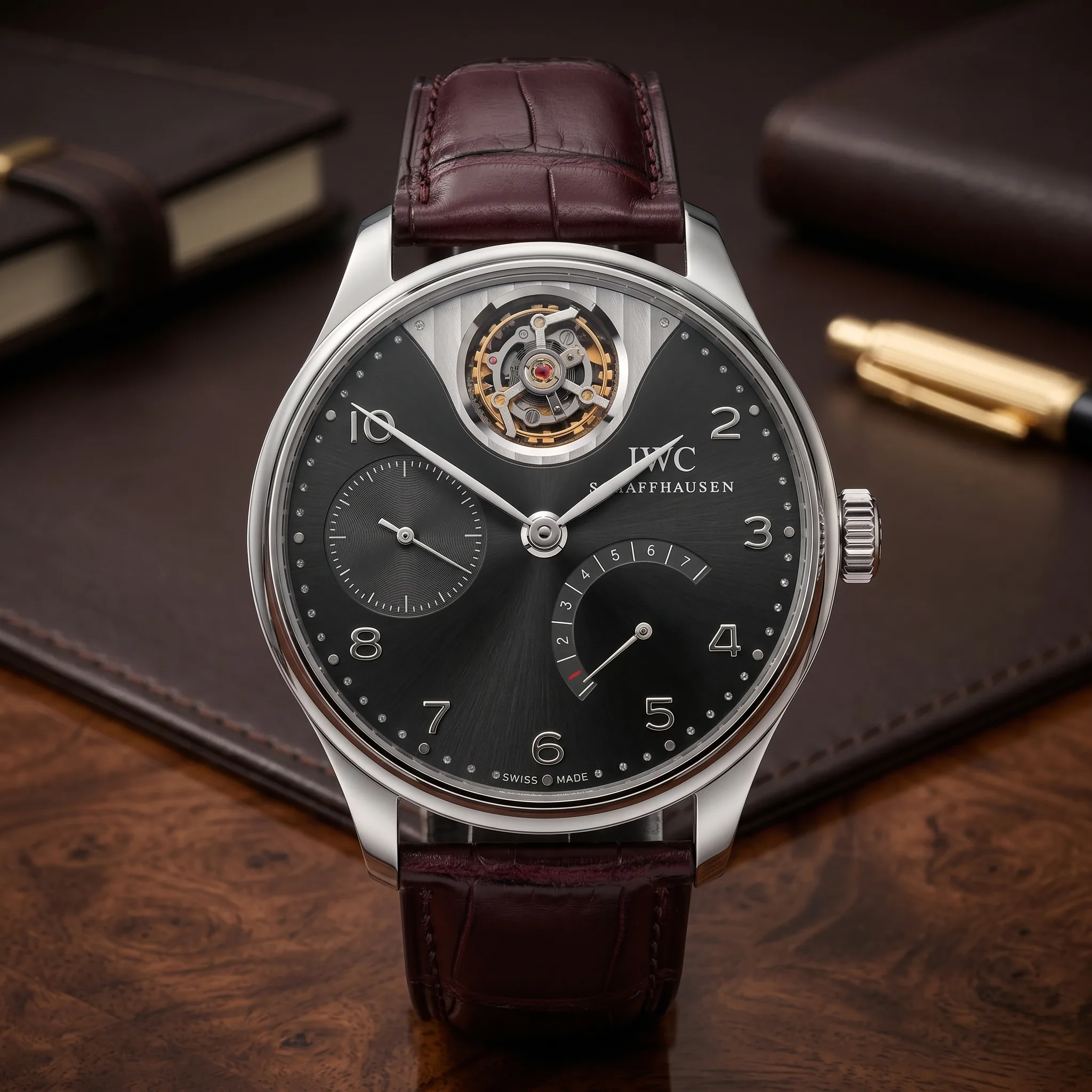 IWC Portugieser Tourbillon Mystere Weissgold IW504207 Neuwertig Stillleben
