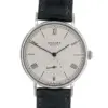 Nomos Glashütte Ludwig Edelstahl 201 NOS weiß versilbert Zifferblattansicht