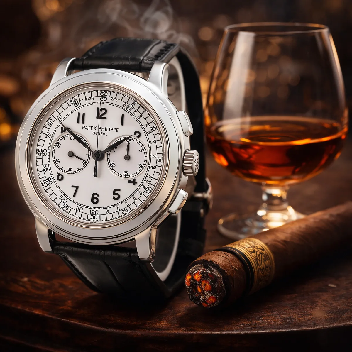 Patek Philippe Grande Taille Chronograph Weißgold 5070G Zifferblatt Service 2026 Synthographie