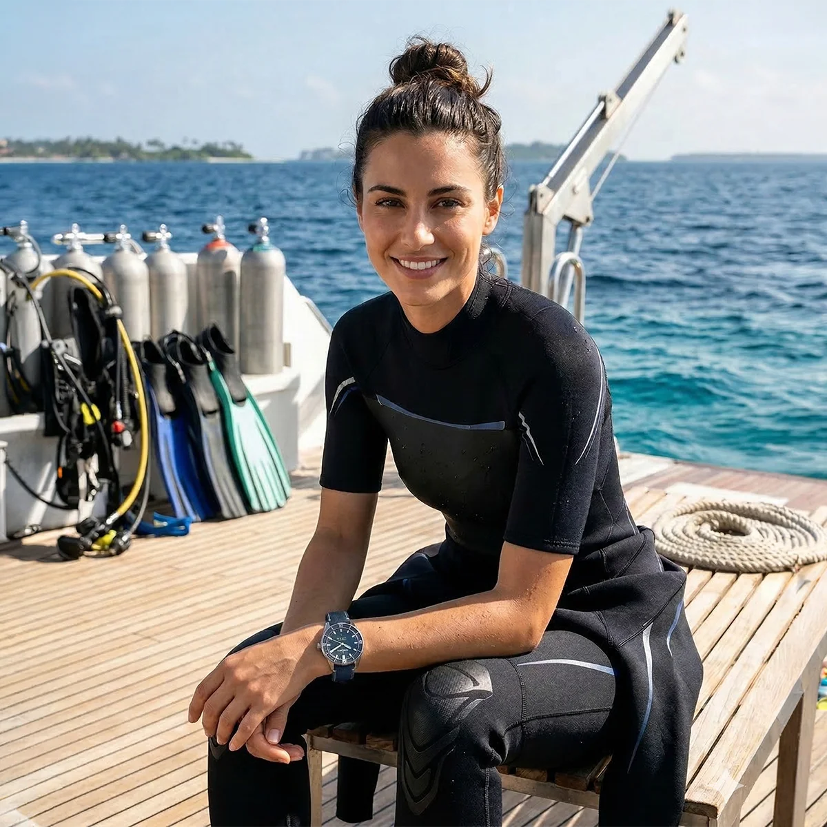 Ulysse Nardin Diver 42mm Blau Stahl 8163-175/93 Wristshot