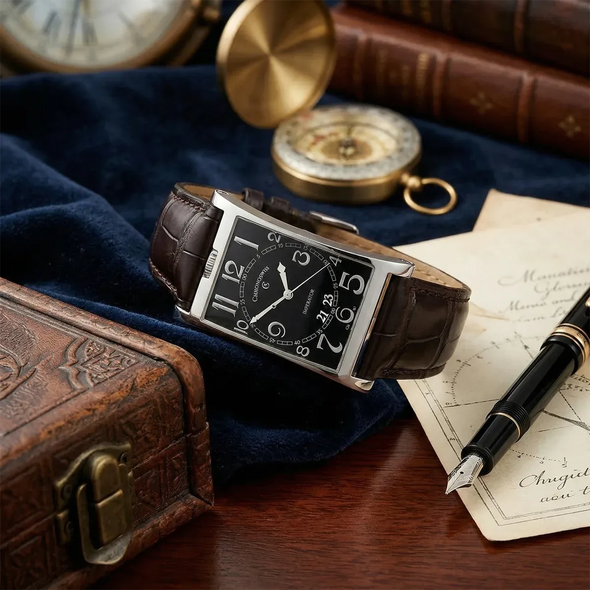 CHRONOSWISS Imperia Imperator Edelstahl CH2873 Getragen Moodshot