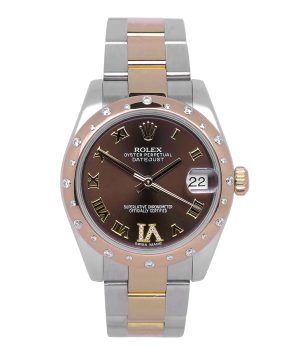 ROLEX | Datejust 31 Chocolate Steel/Everose Gold and Diamonds | Ref. 178341