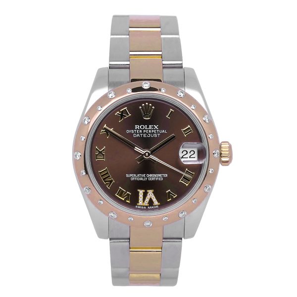 ROLEX | Datejust 31 Chocolate Steel/Everose Gold and Diamonds | Ref. 178341