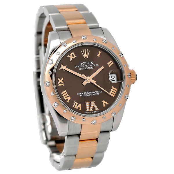 ROLEX | Datejust 31 Chocolate Steel/Everose Gold and Diamonds | Ref. 178341