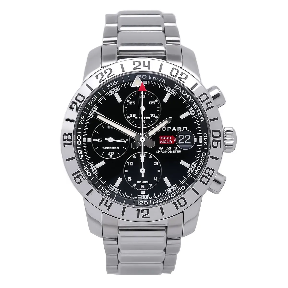 Chopard Mille Miglia GMT Edelstahl 8992 Zifferblatt Frontalansicht