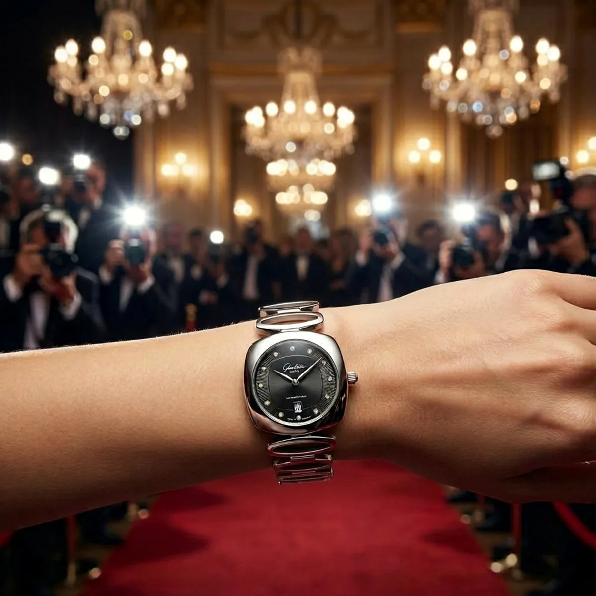 Glashütte Original Pavonina Edelstahl 1-03-01-06-12-14 Zifferblatt Wristshot