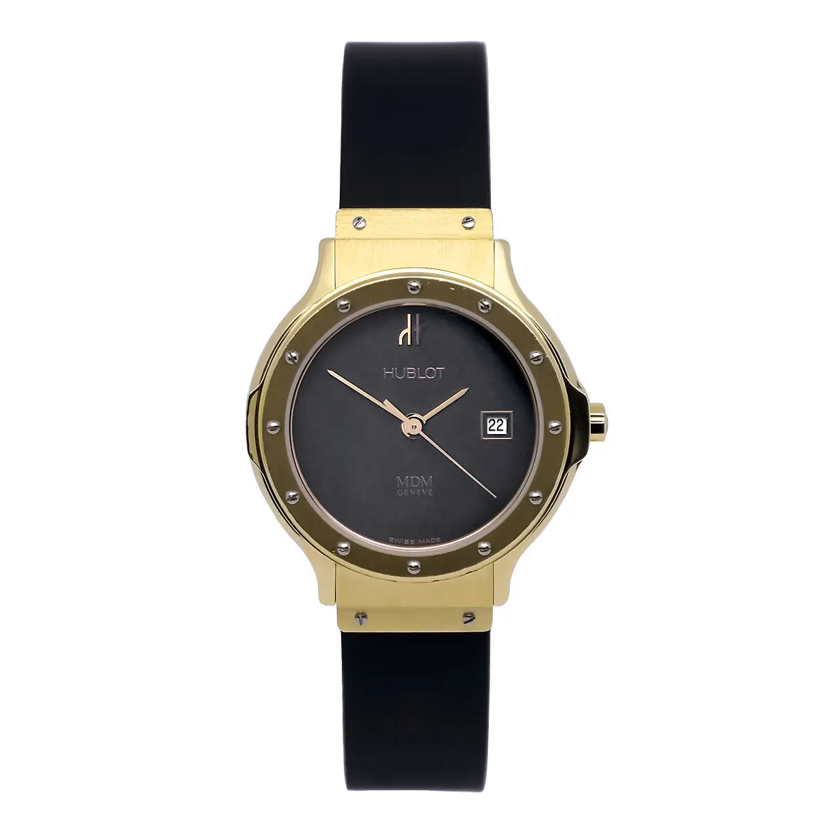 Hublot Classique 28 Gelbgold Schwarz 1391.3 MDM Design Frontalansicht