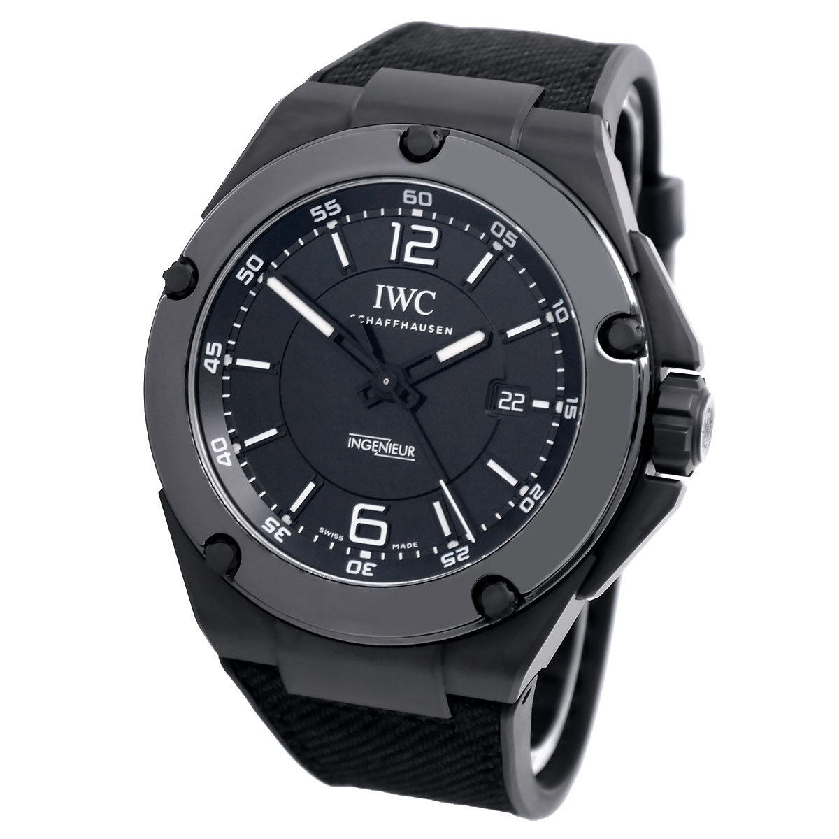 IWC Ingenieur ceramic case view offset right