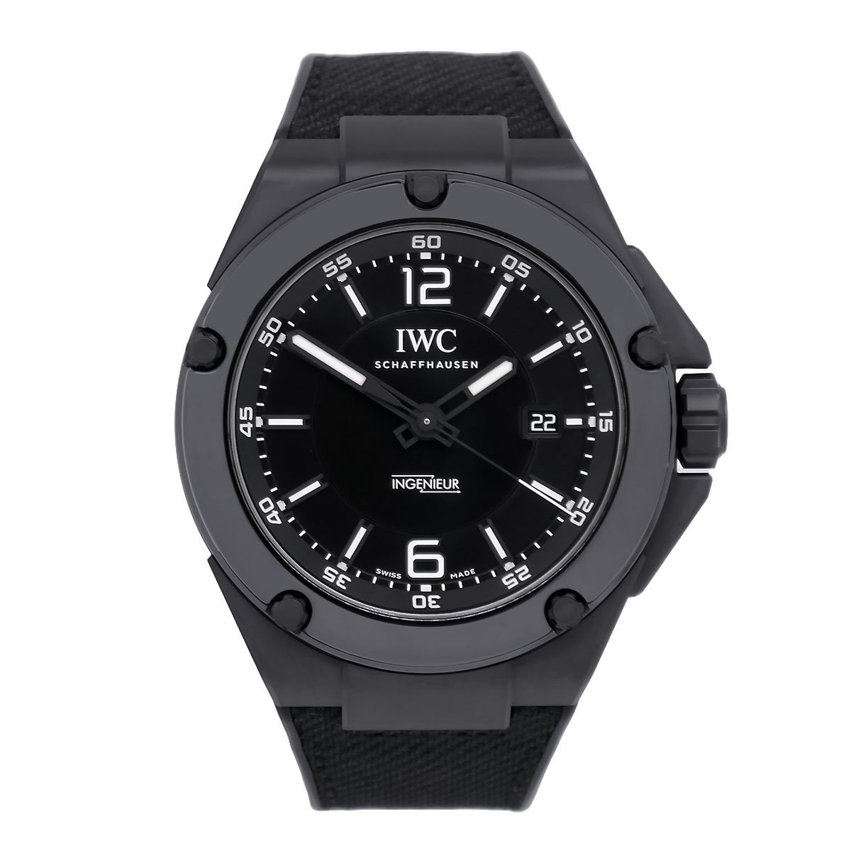 IWC Ingenieur AMG Black Series Ceramic IW322503 dial front view