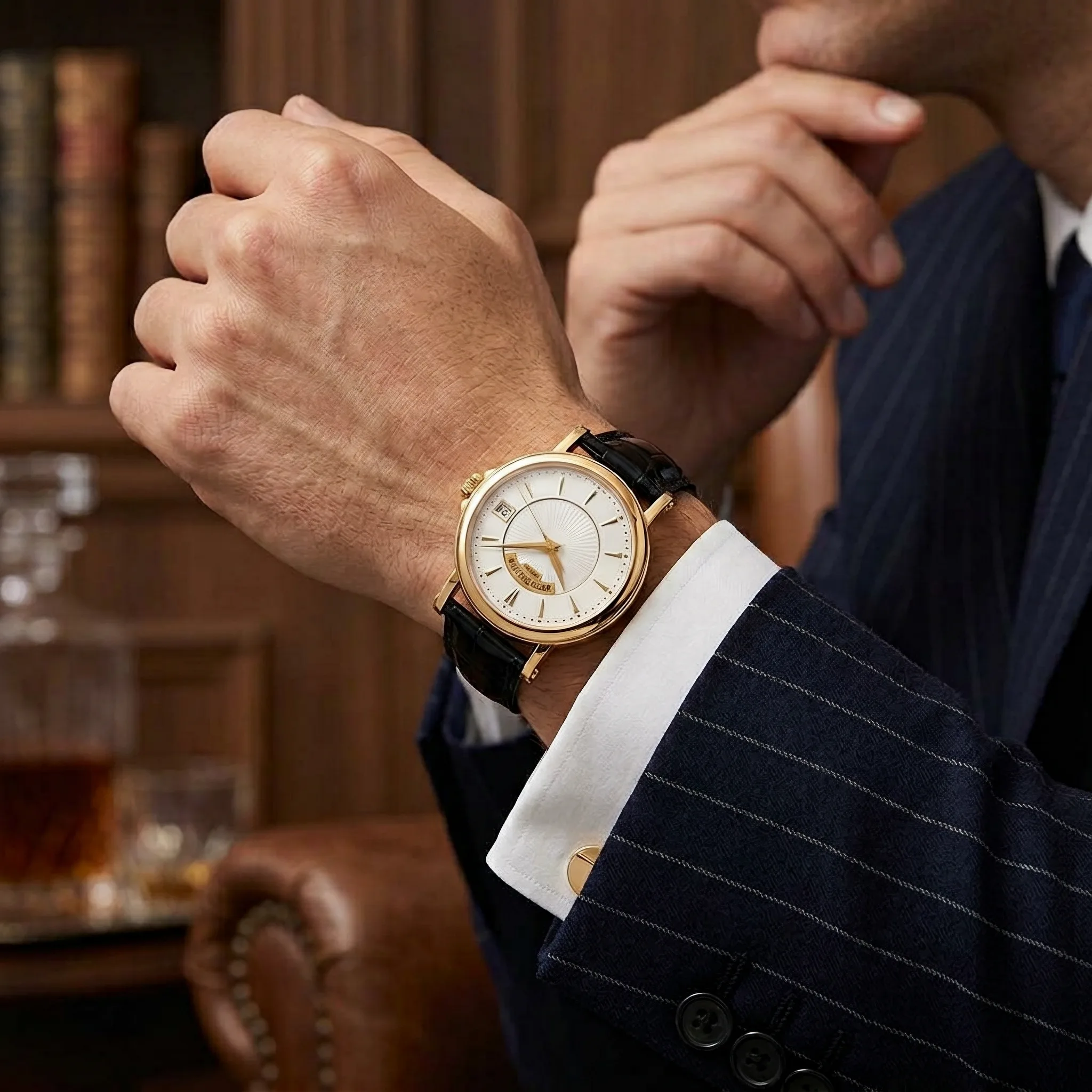 Patek Philippe Calatrava Gelbgold 5153J-001 Zifferblatt Guilloche Wristshot