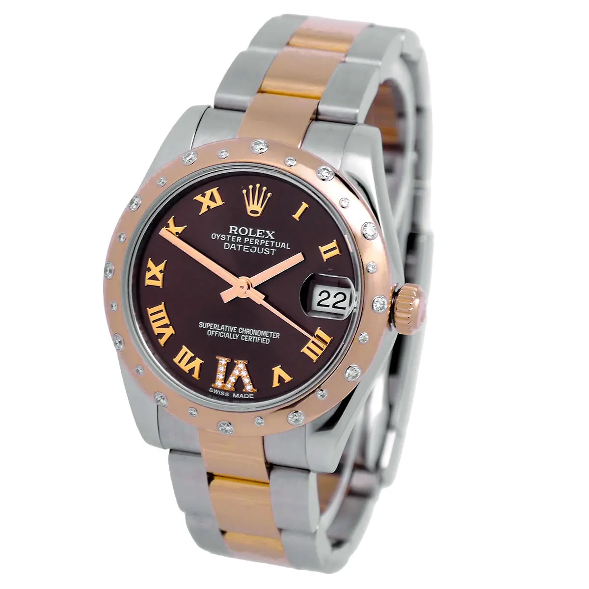 ROLEX | Lady Datejust 31 Chocolate Steel/Everose Gold and Diamonds | Ref. 178341 - Full Set - Service 2025 - Image 1