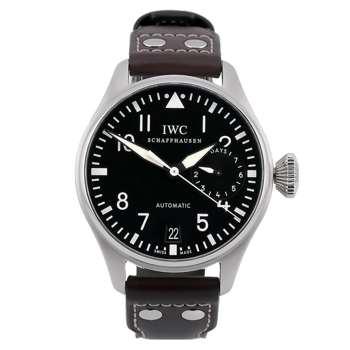 IWC Large Pilot's Watch Stainless Steel IW500401 as new Front view