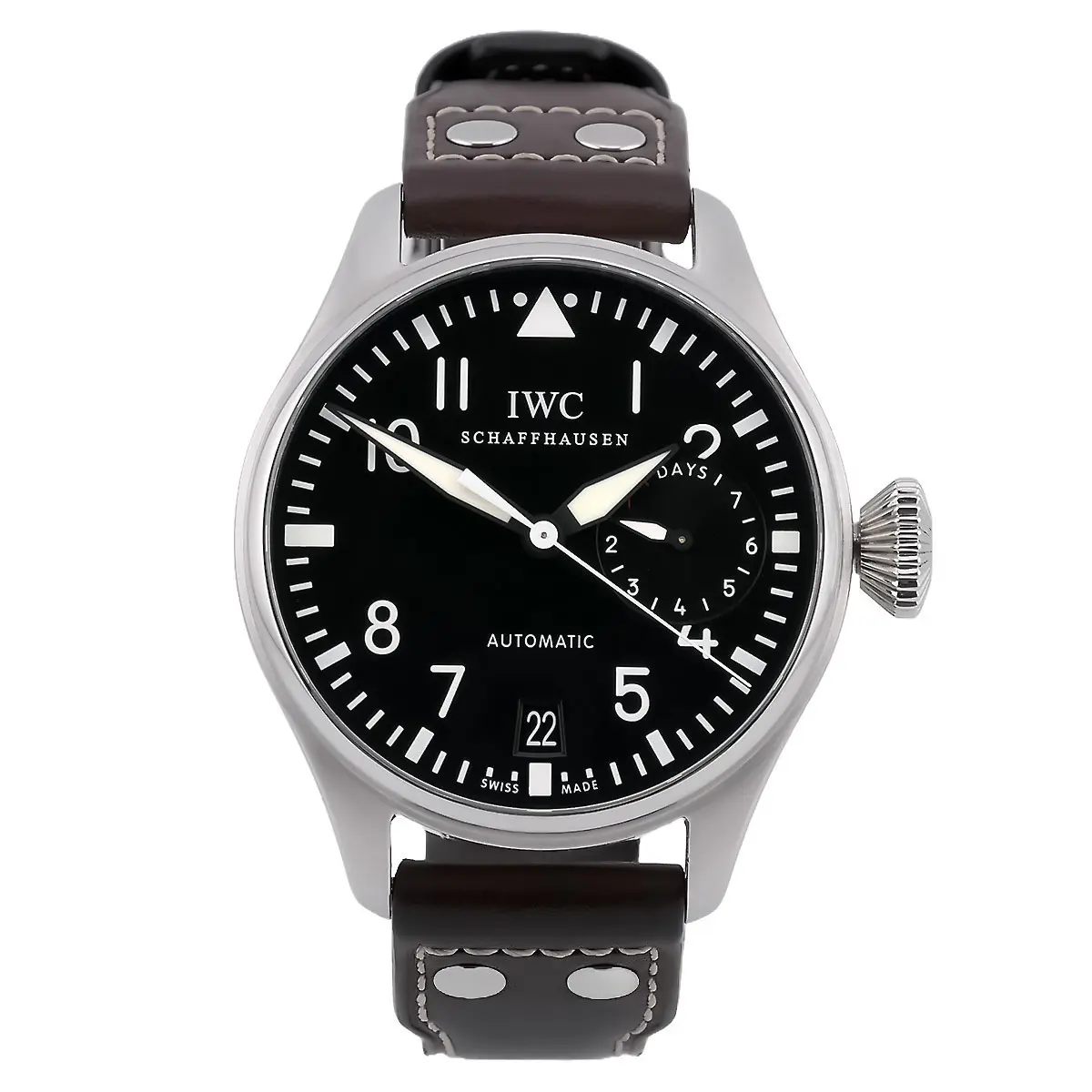 IWC Large Pilot's Watch Stainless Steel IW500401 as new Front view