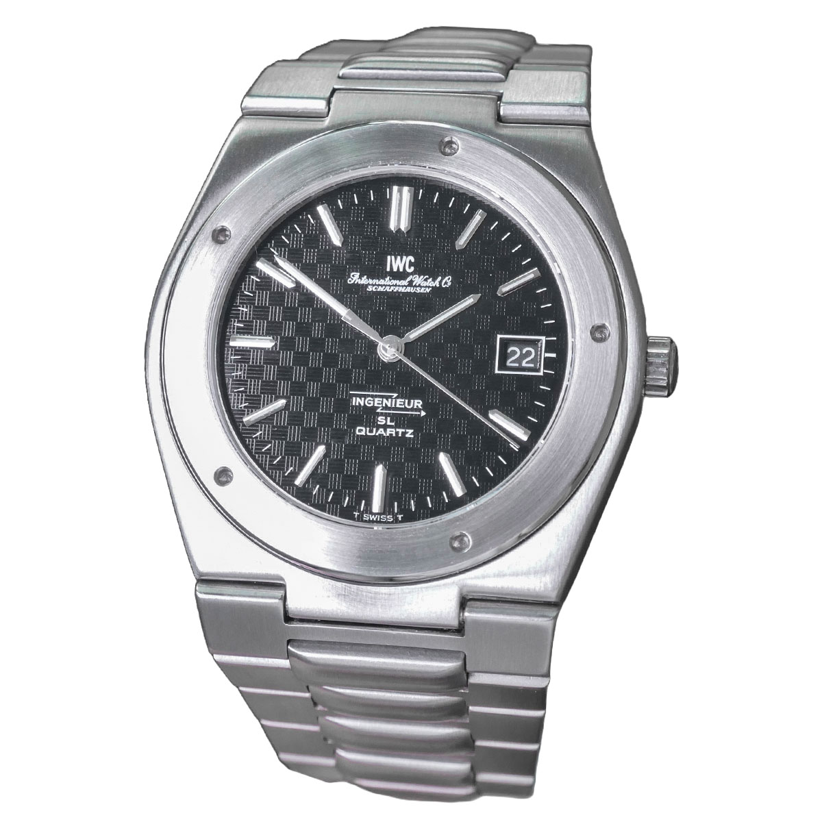 IWC Ingenieur SL Jumbo Quartz Ref. 3303 Zifferblatt Millimeterpapier-Struktur