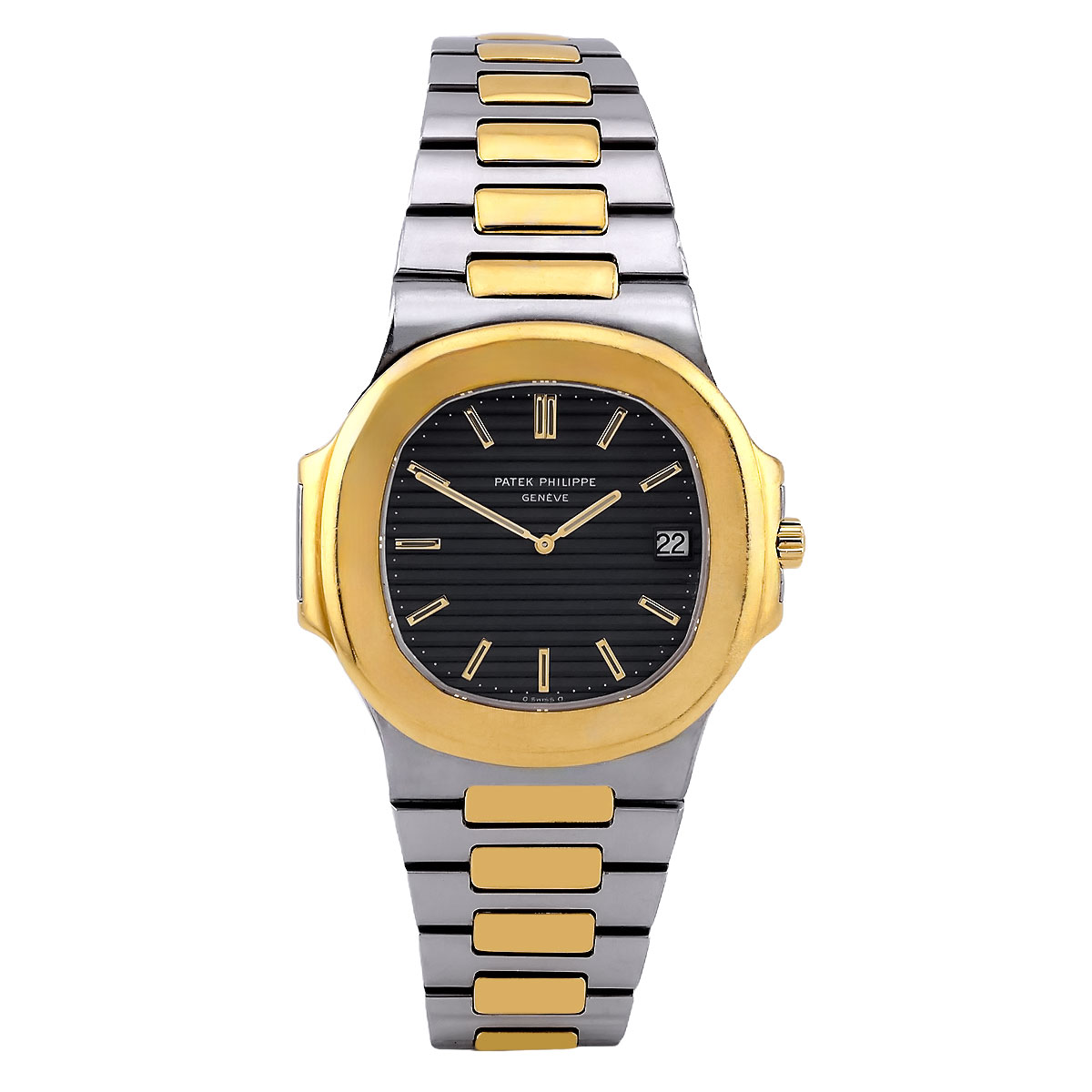 Patek Philippe Nautilus Stahl/Gold 3700/11JA Zifferblatt Frontalansicht