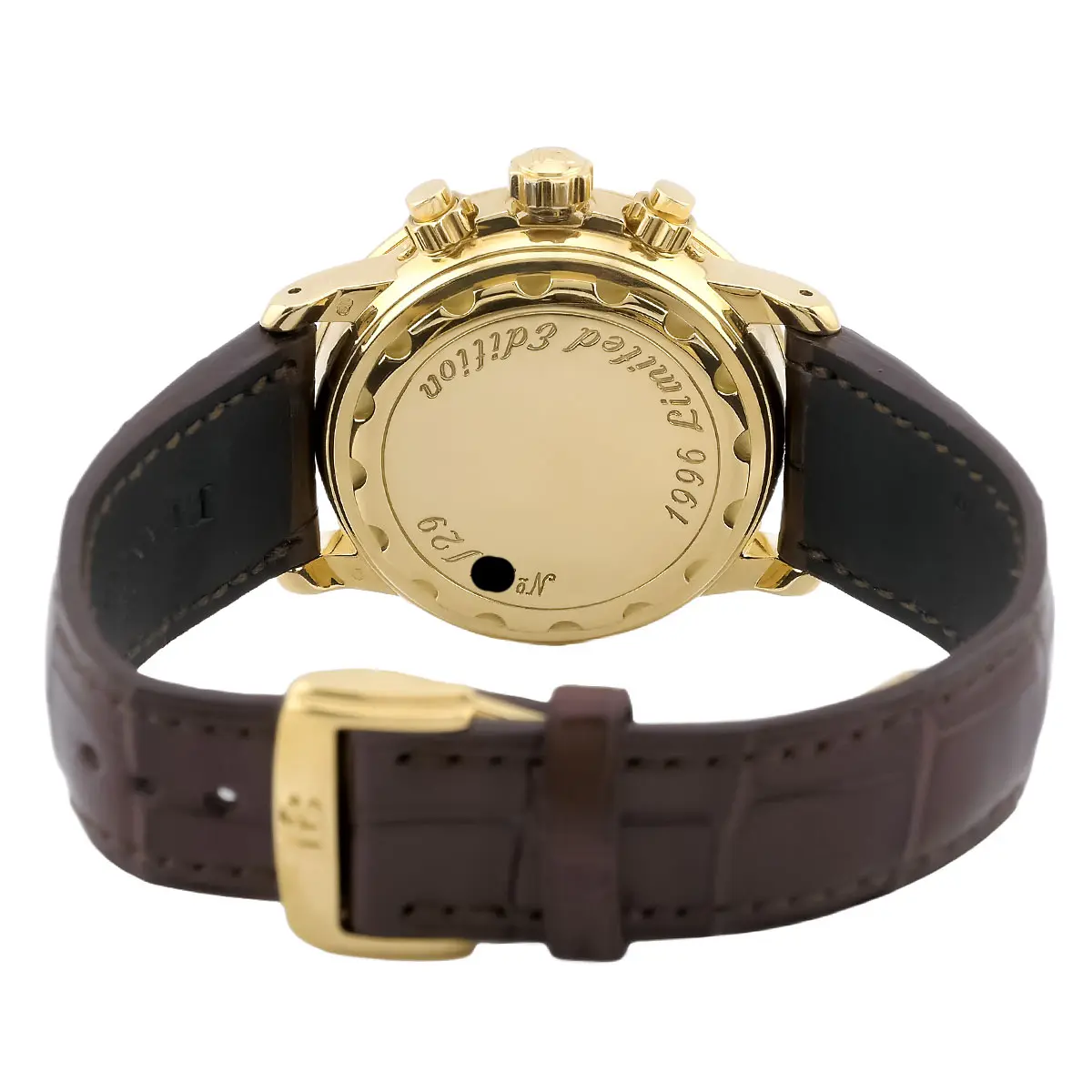 Blancpain Leman Ewiger Kalender Chronograph Gelbgold Boden Gravur